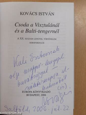 Csoda a Visztulánál és a Balti-tengernél (dedikált példány)