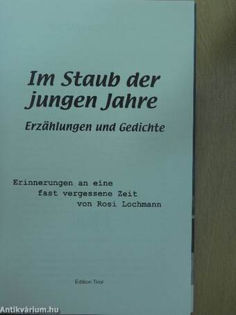 Im Staub der jungen Jahre