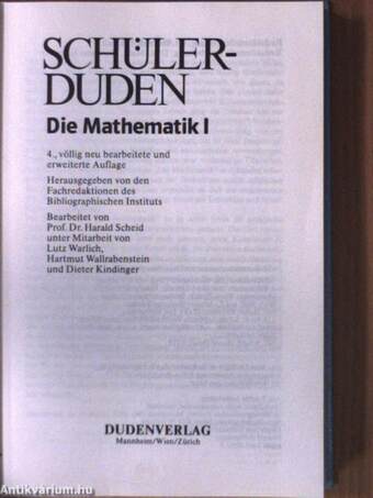 Schülerduden Die Mathematik I.