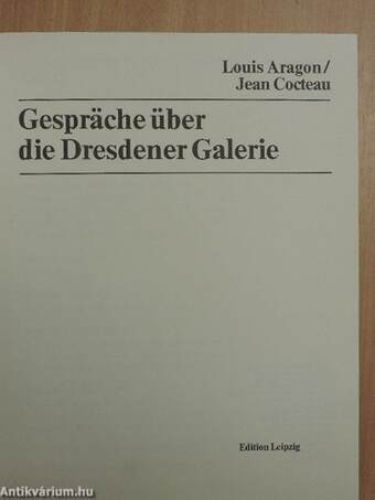 Gespräche über die Dresdener Galerie