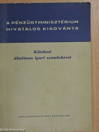 Kötelező általános ipari számlakeret