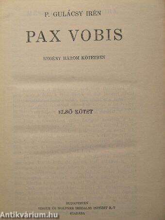 Pax Vobis I-III.