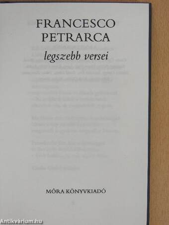 Francesco Petrarca legszebb versei