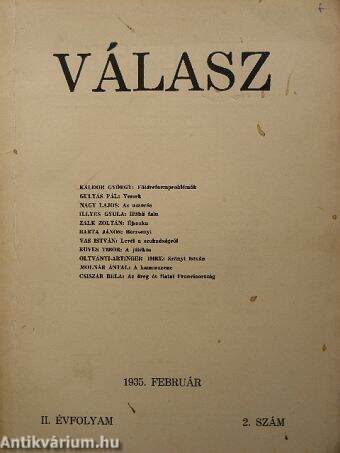 Válasz 1935. február