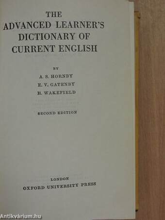 The advanced learner's dictionary of current english