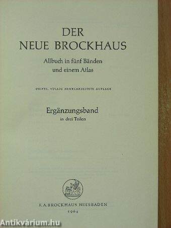 Der Neue Brockhaus I-V. + Zusätzlicher Band