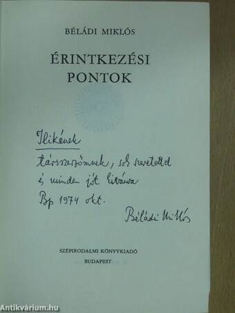 Érintkezési pontok (dedikált példány)