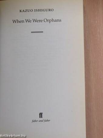 When We Were Orphans