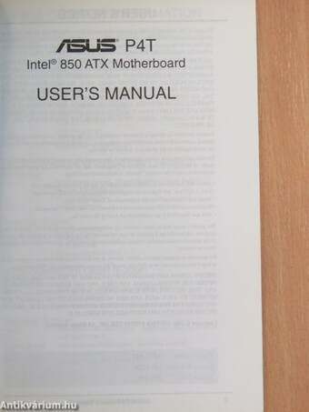 ASUS P4T User's Manual