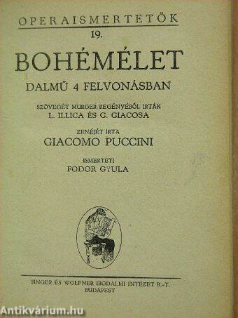 Puccini: Bohémélet/Verdi: Rigoletto/Goldmark: Sába királynője/R. Strauss: A rózsalovag/Delibes: Lakmé