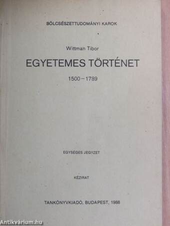 Egyetemes történet 1500-1789