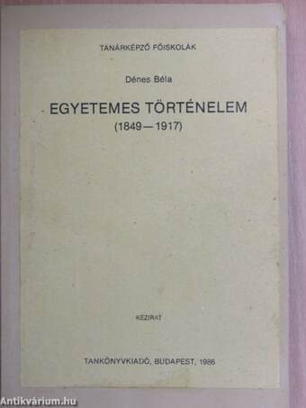 Egyetemes történelem 1849-1917