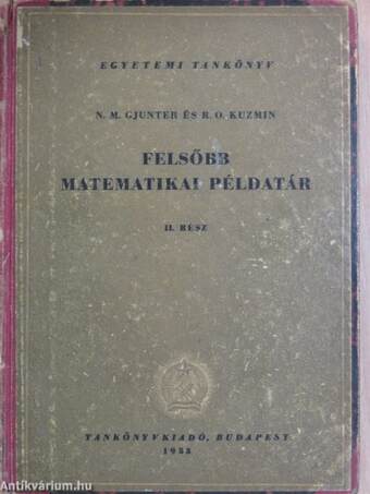 Felsőbb matematikai példatár II.