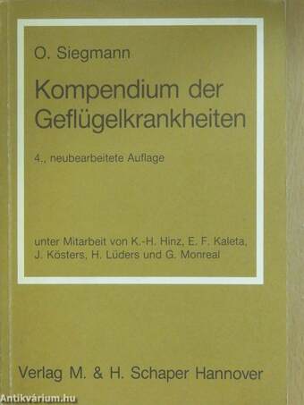 Kompendium der Geflügelkrankheiten (dedikált példány)