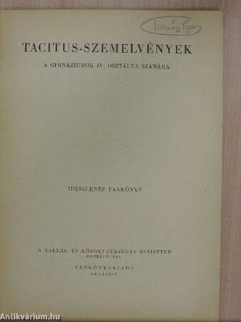 Tacitus-szemelvények