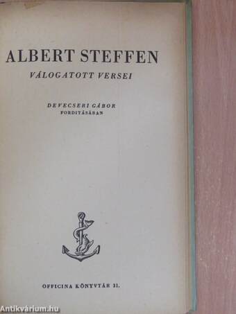 Albert Steffen válogatott versei