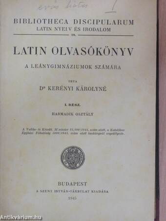 Latin olvasókönyv I-II.