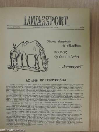 Lovassport 1968. január-december