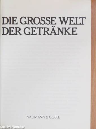 Die Grosse welt der Getränke