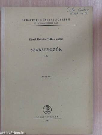 Szabályozók III.