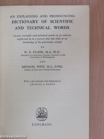 An Explaining and Pronouncing Dictionary of Scientific and Technical Words