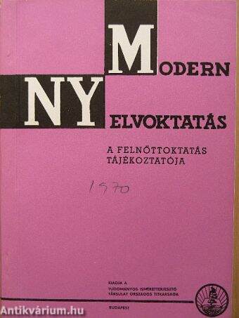 Modern nyelvoktatás 1970/1-2.