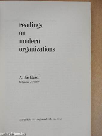 Readings on modern organizations