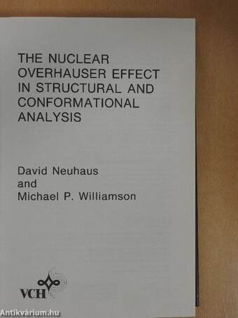 The Nuclear Overhauser Effect in Structural and Conformational Analysis