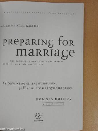 Preparing for Marriage