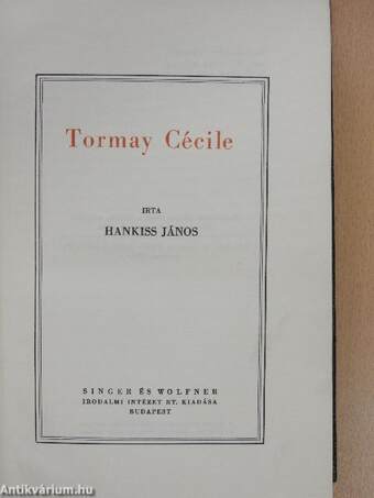 Tormay Cecile