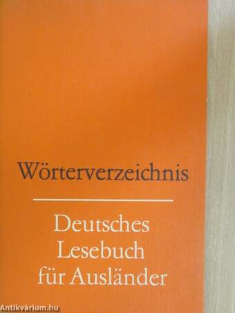 Deutsches Lesebuch für Ausländer - Wörterverzeichnis