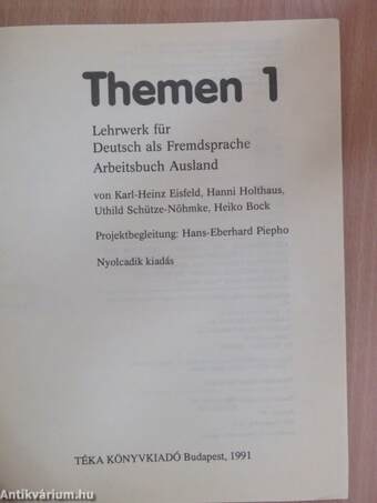 Themen 1 - Arbeitsbuch