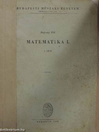 Matematika I/1.