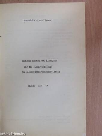 Deutsche Sprache und Literatur für die Fachmittelschule für Kindergärtnerinnenausbildung