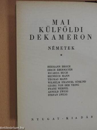 Mai német Dekameron