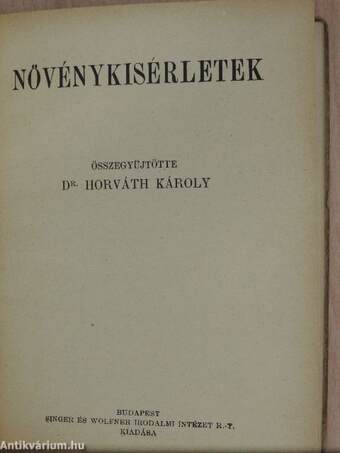 Növénykisérletek