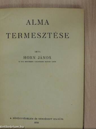 Alma termesztése