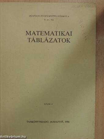 Matematikai táblázatok