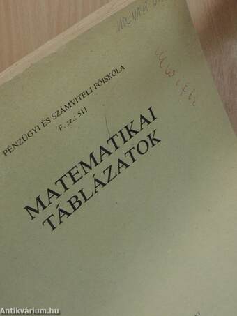 Matematikai táblázatok