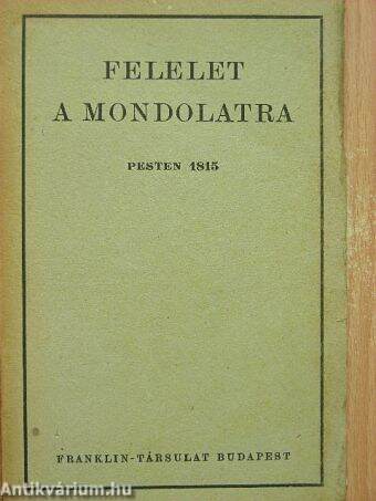 Felelet a Mondolatra