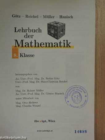 Lehrbuch der Mathematik 8.