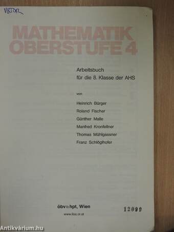 Mathematik Oberstufe 4 - Arbeitsbuch