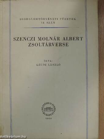 Szenczi Molnár Albert zsoltárverse