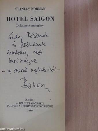 Hotel Saigon (dedikált példány)