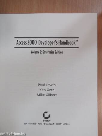 Access 2000 Developer's Handbook - CD-vel