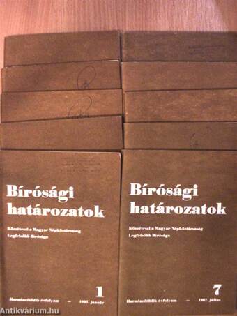 Bírósági határozatok 1987. (nem teljes évfolyam)