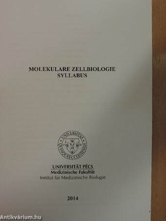 Molekulare Zellbiologie - Syllabus