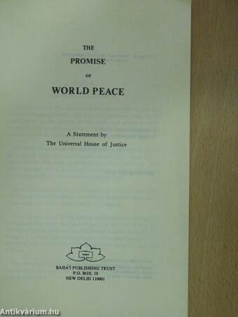 The Promise of World Peace