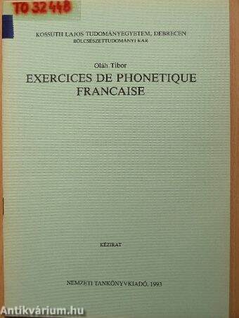 Exercices de phonetique francaise