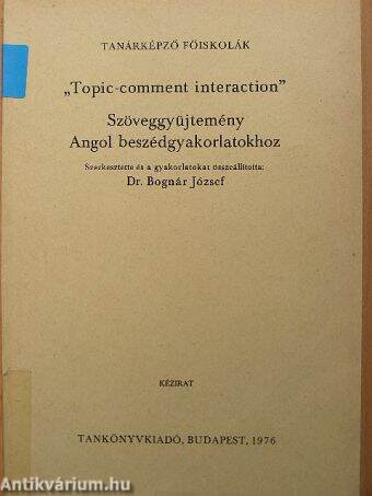 "Topic-comment interaction"